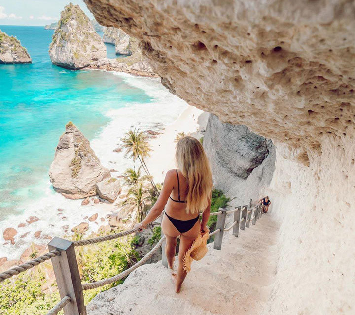 view of diamond beach nusa penida