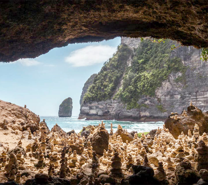 view tembeling beach in Nusa Penida